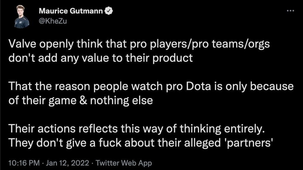 Dota 2 pro players dismayado sa kanselasyon ng Winter Major