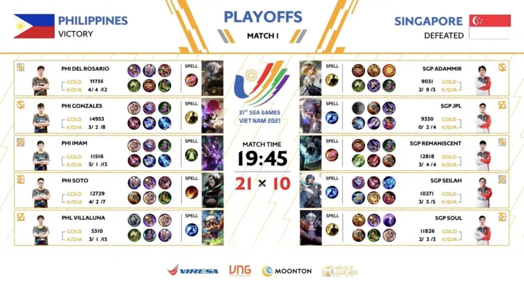 SIBOL MLBB lusot kontra Singapore, tatawid papuntang 31st SEAG MLBB Grand Finals
