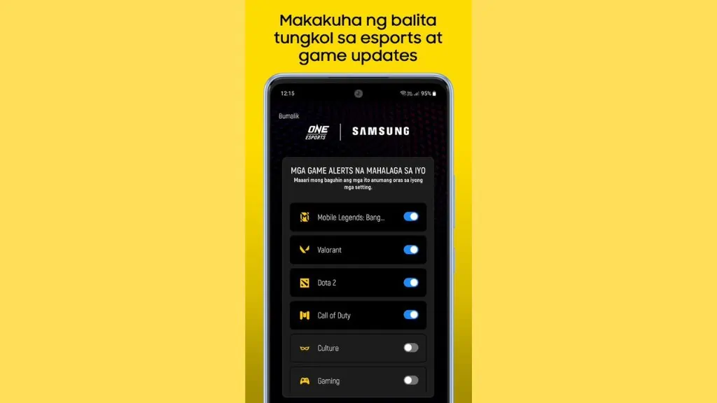 Makakuha ng eksklusibong access sa mga panayam, game guides at iba pa sa ONE Esports app para sa Samsung ONE Esports app