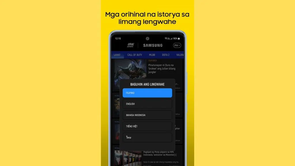 Makakuha ng eksklusibong access sa mga panayam, game guides at iba pa sa ONE Esports app para sa Samsung ONE Esports app