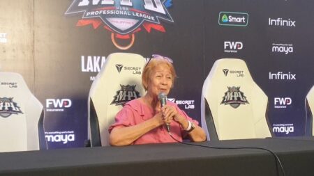 Lola Gaming during her interview during MPL PH Season 12
